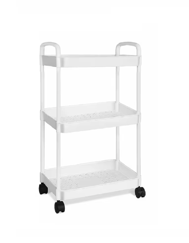 Этажерка пластиковая напольная на 3 полки 70х35х22 см Белый (21588749) - фото 6 Этажерка пластиковая напольная на 3 полки 70х35х22 см Белый (21588749) - фото 6