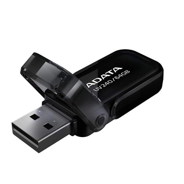 Флеш-накопитель USB ADATA AUV240 64 Гб USB 2.0 Black (AUV240-64G-RBK)