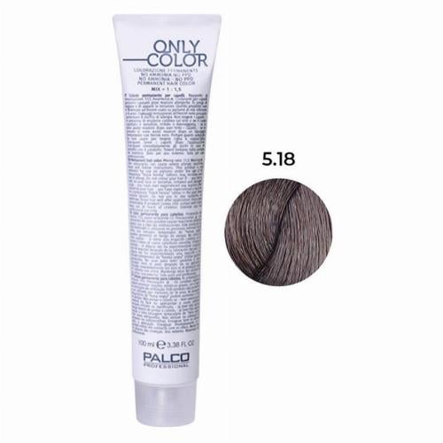Крем-краска для волос профессиональная безаммиачная PALCO Only Color 100 мл 5.18 мокко (2522840162)