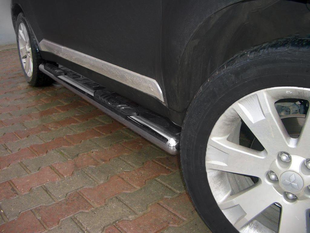 Боковые трубы BB002 CAN для Mitsubishi Outlander 2012-2021 гг. нержавеющая сталь Хром