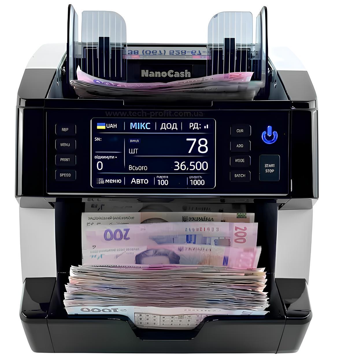 Счетчик банкнот NanoCash с определением номинала и детекцией