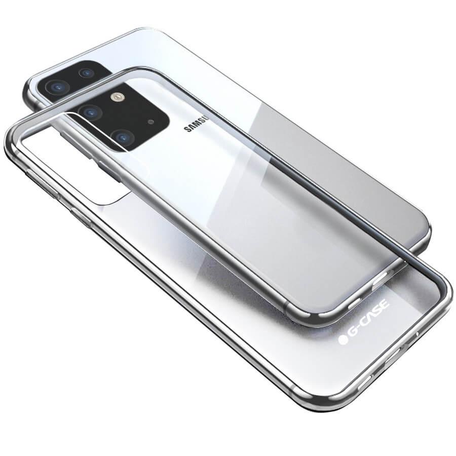 TPU чехол G-Case Shiny Series для Samsung Galaxy S20 Ultra Серебряный - фото 1