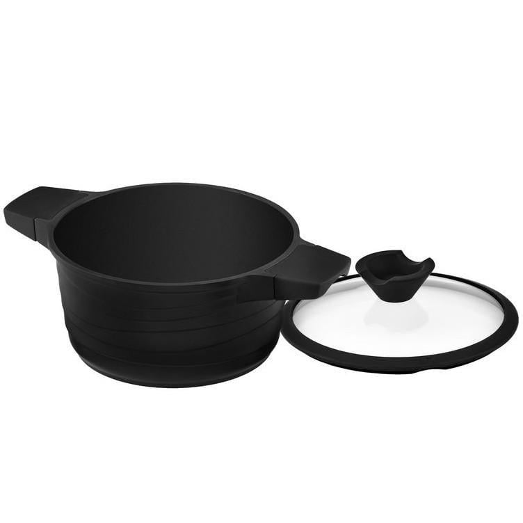 Кастрюля алюминиевая Lessner Pro с антипригарным покрытием 2,7 л d 20 см Black (55872-20) - фото 2