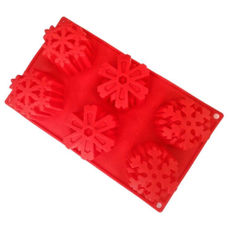Силиконовая форма Снежинки ассорти Красный (a9572411)