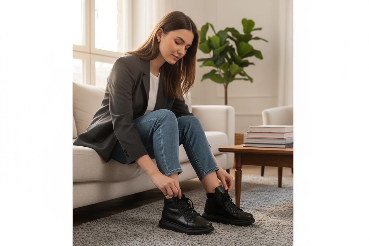 Ботинки женские кожаные Ambruchi осень/зима р. 38 черные (31426262)