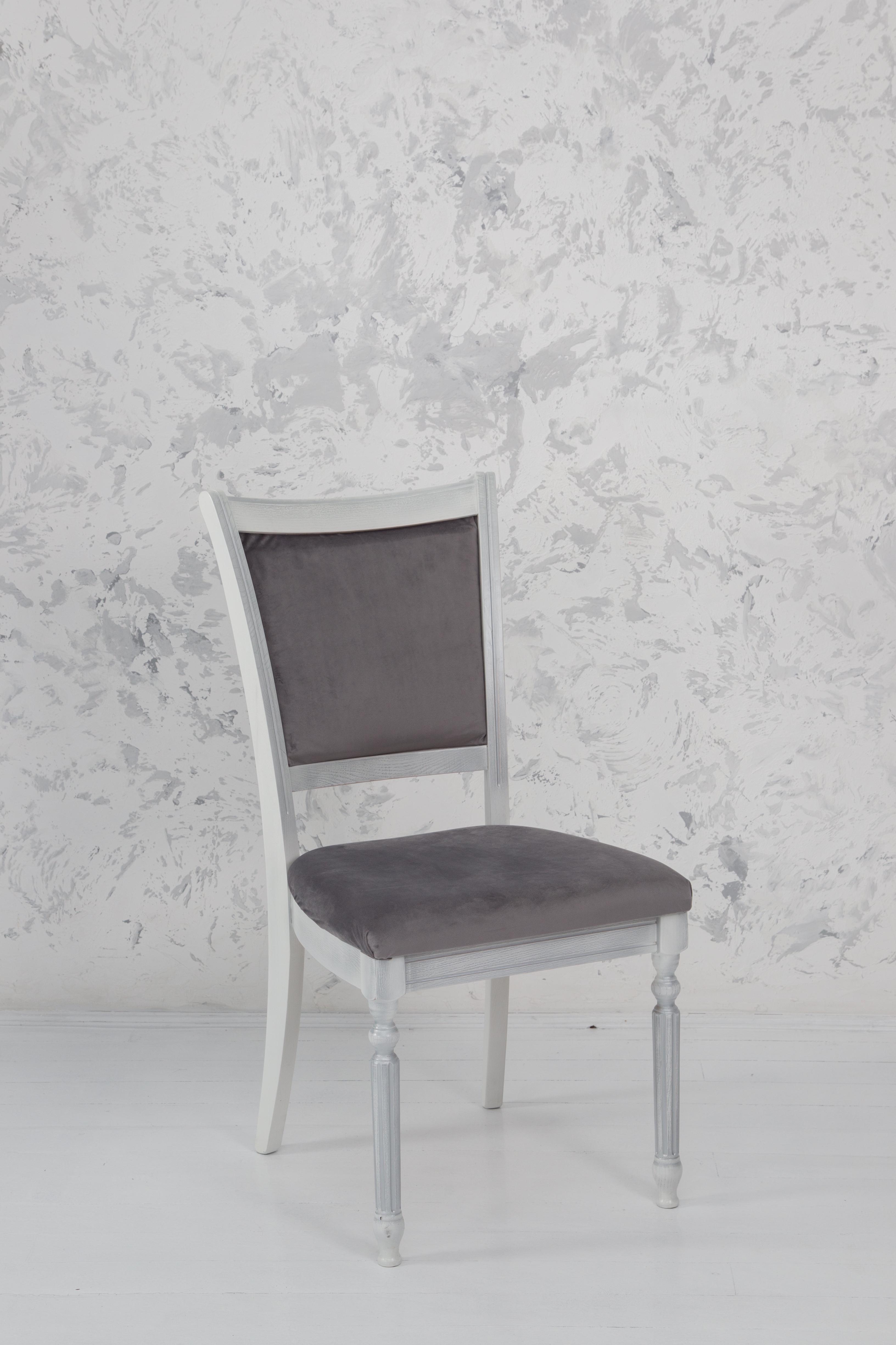 Стілець для кухні та вітальні Палермо Сицилія 480х960х420 мм Білий/Срібна патина (GAА0049905) - фото 2 Стілець для кухні та вітальні Палермо Сицилія 480х960х420 мм Білий/Срібна патина (GAА0049905) - фото 2