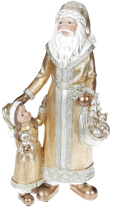 Фигура Санта с малышкой Gold 18х12,5х35 см (BD-218-902)