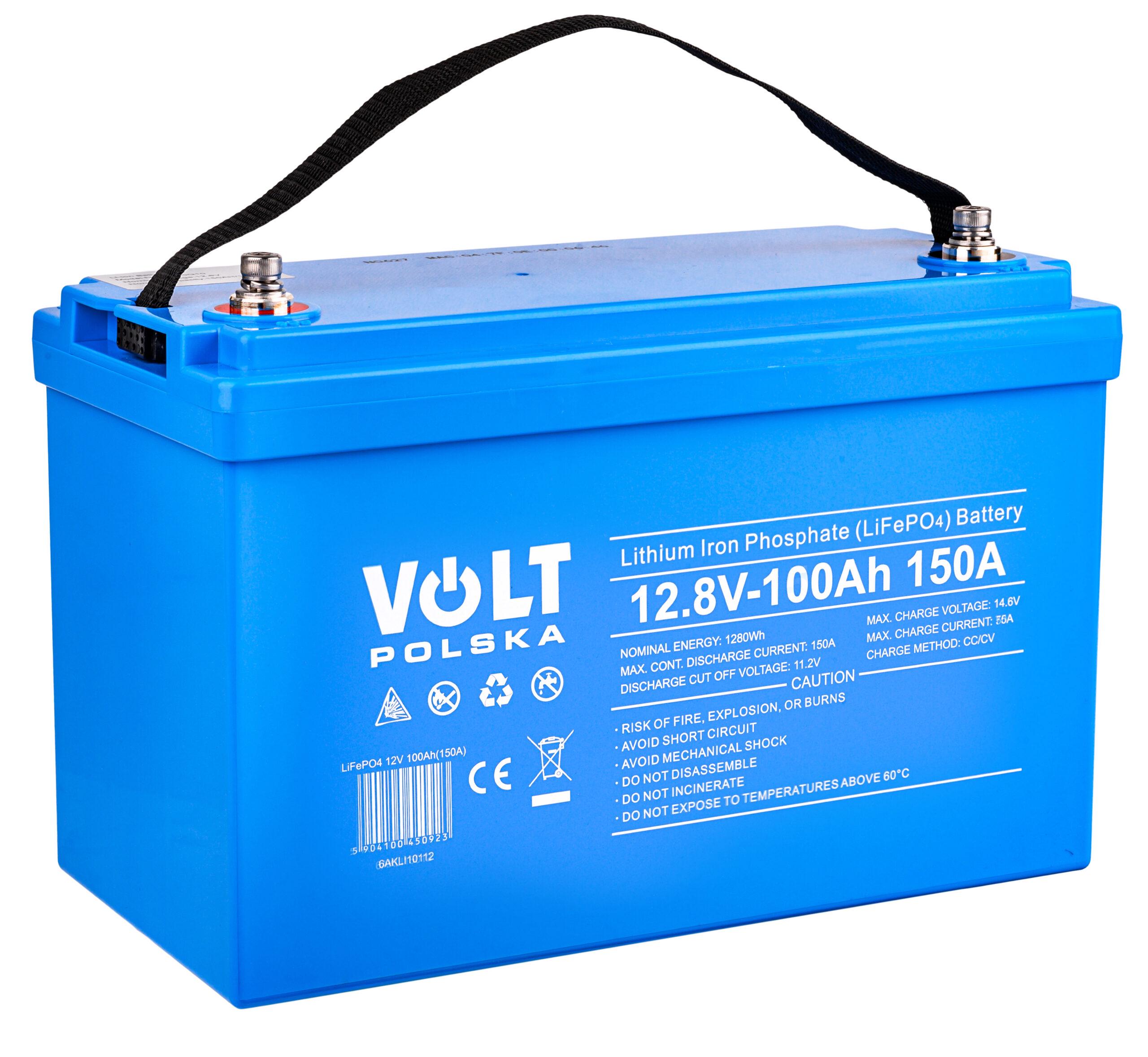 Батарея акумуляторна Volt Polska LiFePO4 12,8V 100 Ah 150А + BMS + Bluetooth (20302)