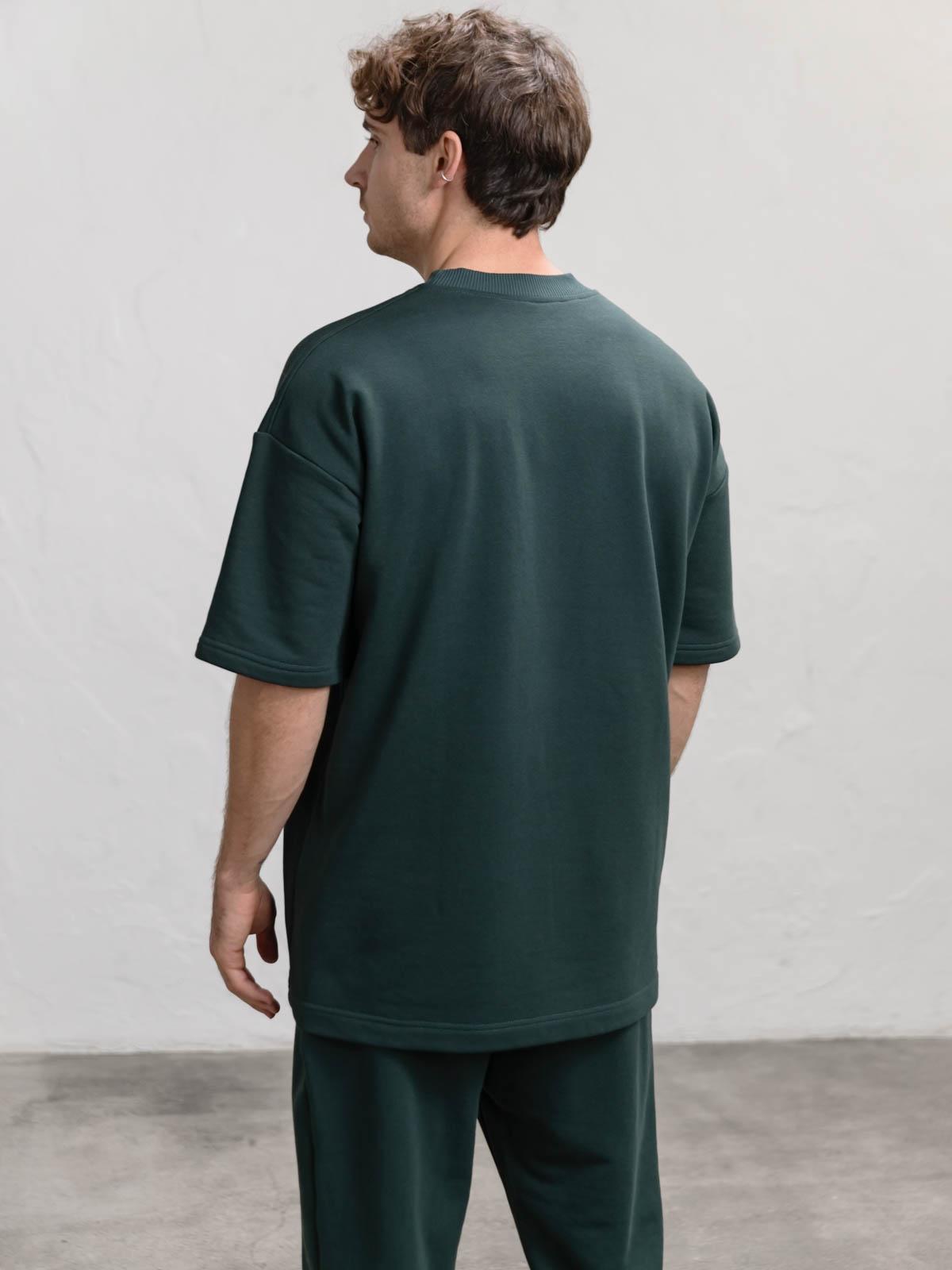 Футболка чоловіча вільна FROMUS S/M Темно-зелений (1125-60) - фото 4 Футболка чоловіча вільна FROMUS S/M Темно-зелений (1125-60) - фото 4