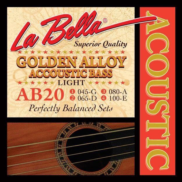 Струны для акустической бас-гитары La Bella Golden Alloy 80/20 AB20 45-100 (121448) Струны для акустической бас-гитары La Bella Golden Alloy 80/20 AB20 45-100 (121448)