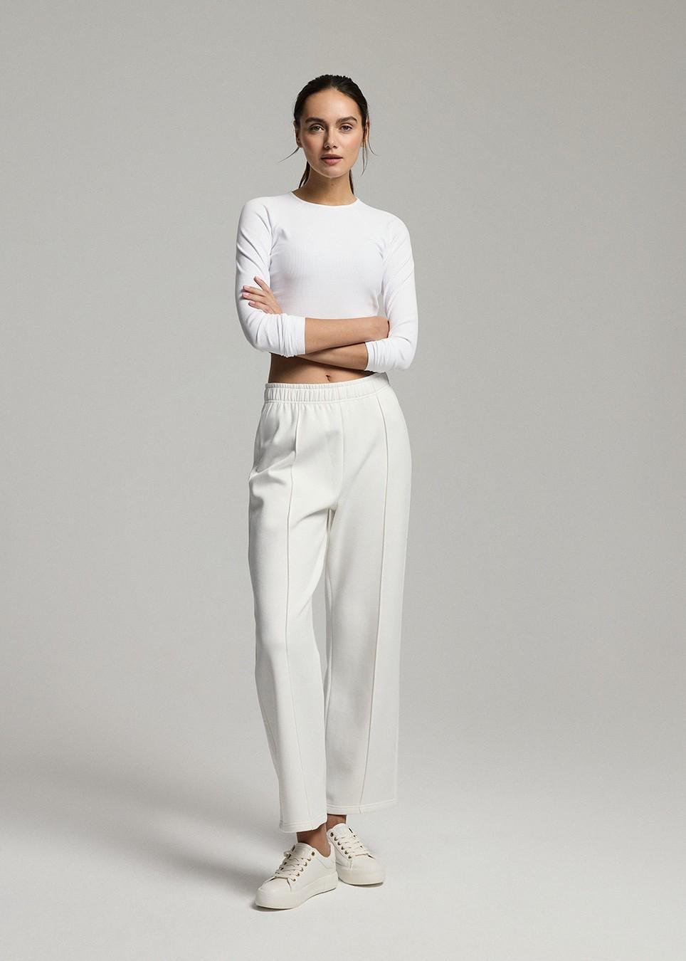 Спортивные штаны женские Diverse IREVIK L Молочный (5905384088215)