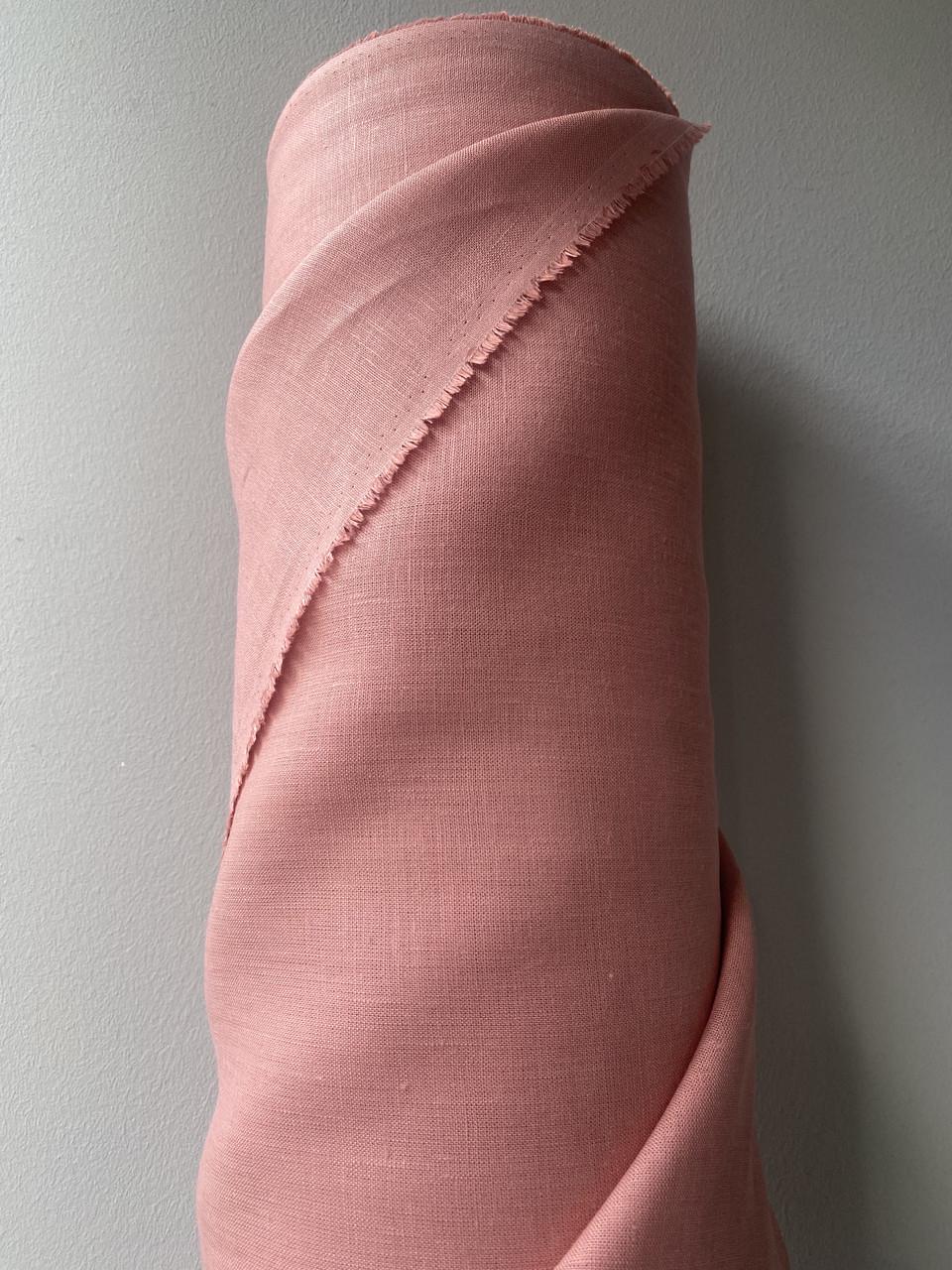 Ткань костюмная смягченная LINEN PLUS 100% лен 150 см 366 Персиково-розовый - фото 3 Ткань костюмная смягченная LINEN PLUS 100% лен 150 см 366 Персиково-розовый - фото 3