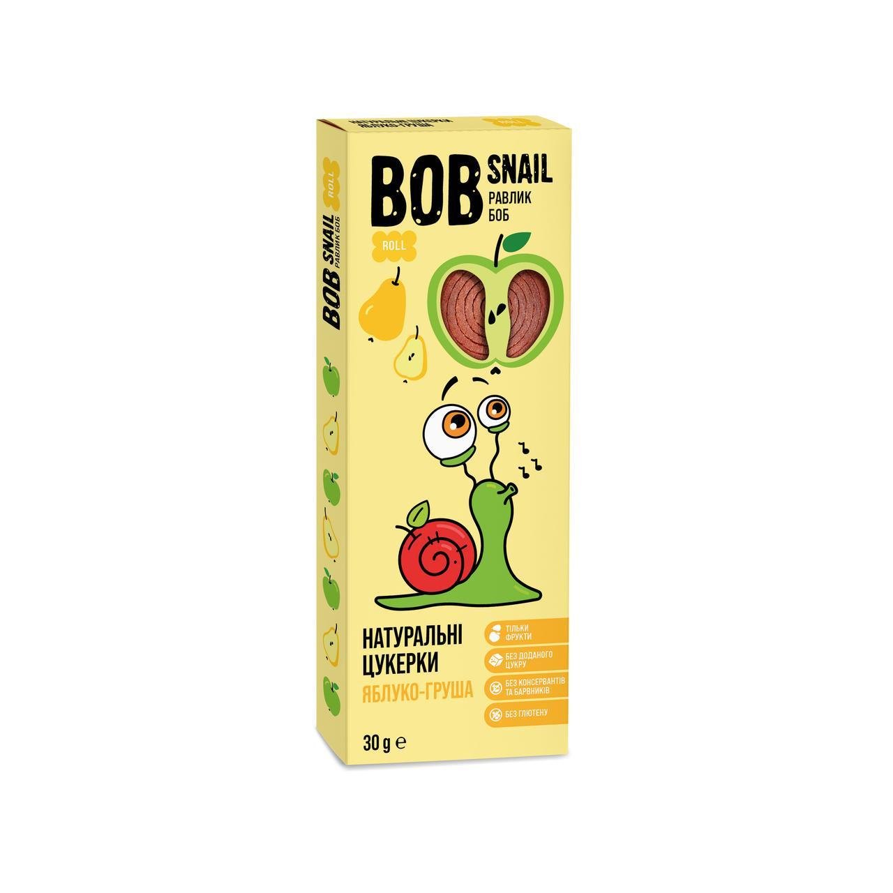 Цукерки натуральні фруктові Bob Snail Яблуко-груша 30 г (2303827377) Цукерки натуральні фруктові Bob Snail Яблуко-груша 30 г (2303827377)