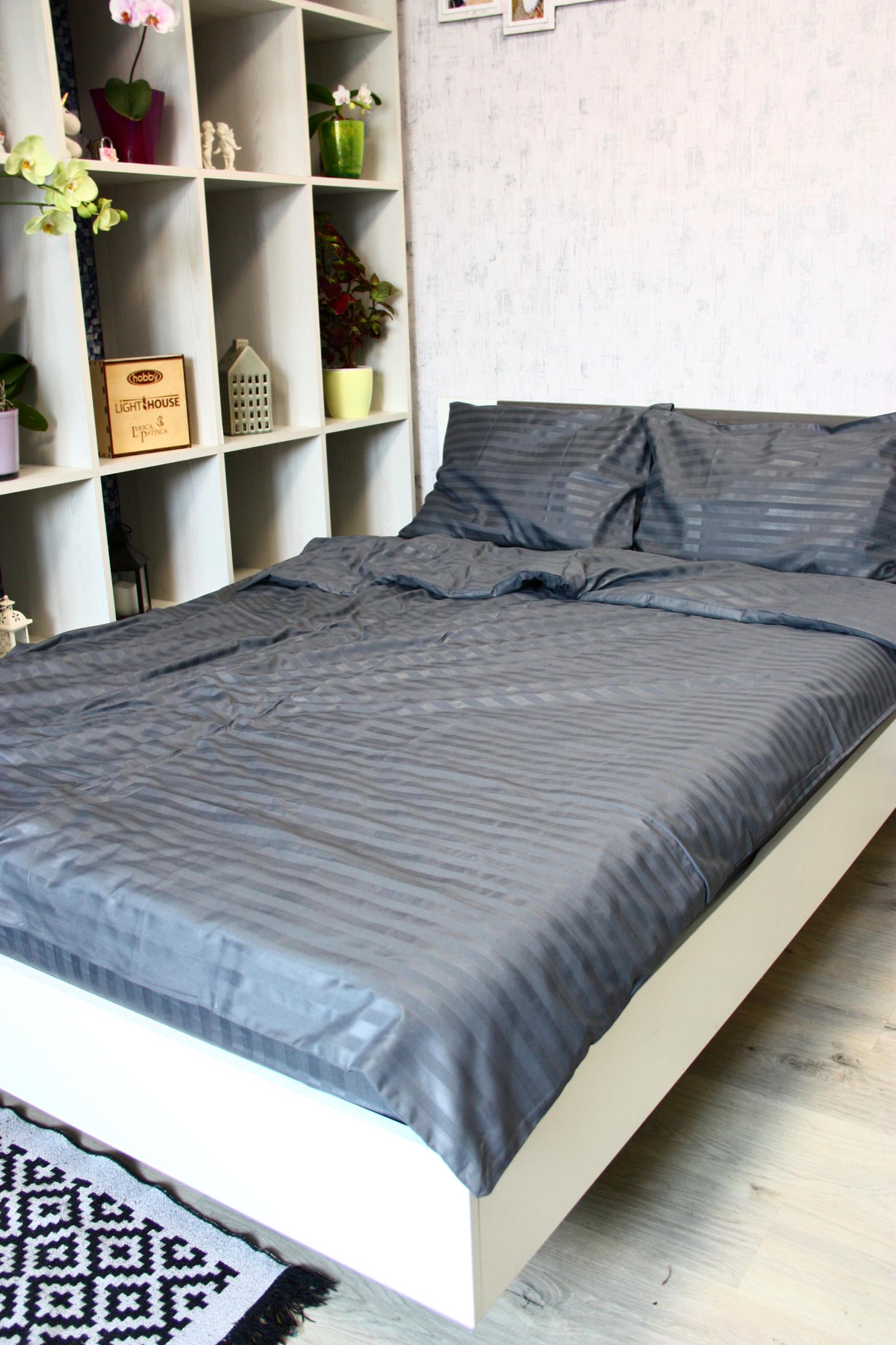 Комплект постельного белья LightHouse Mf Stripe Graphite 160х215/50х70 см