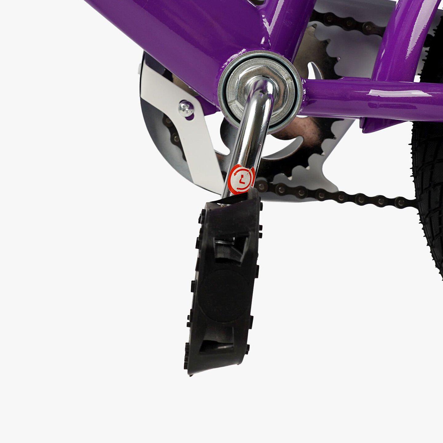 Велосипед двухколесный Corso MAXIS 14" для девочки с корзиной и багажником Фиолетовый - фото 4 Велосипед двухколесный Corso MAXIS 14" для девочки с корзиной и багажником Фиолетовый - фото 4
