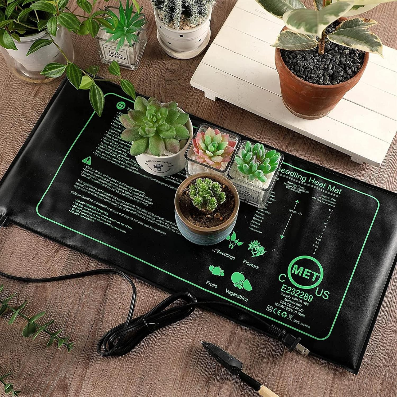 Термоковрик для рассады с быстрым нагревом 40 Вт 50x52 см - фото 5 Термоковрик для рассады с быстрым нагревом 40 Вт 50x52 см - фото 5