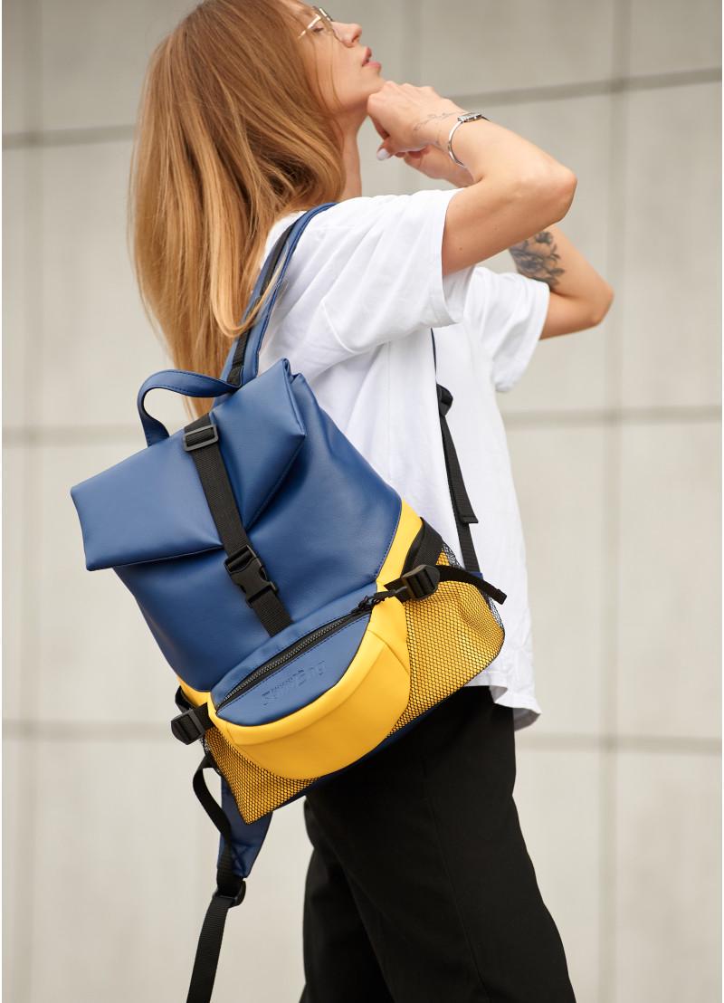 Рюкзак женский Sambag Rene Double 37х31х14 см Желто-голубой (27151116r)