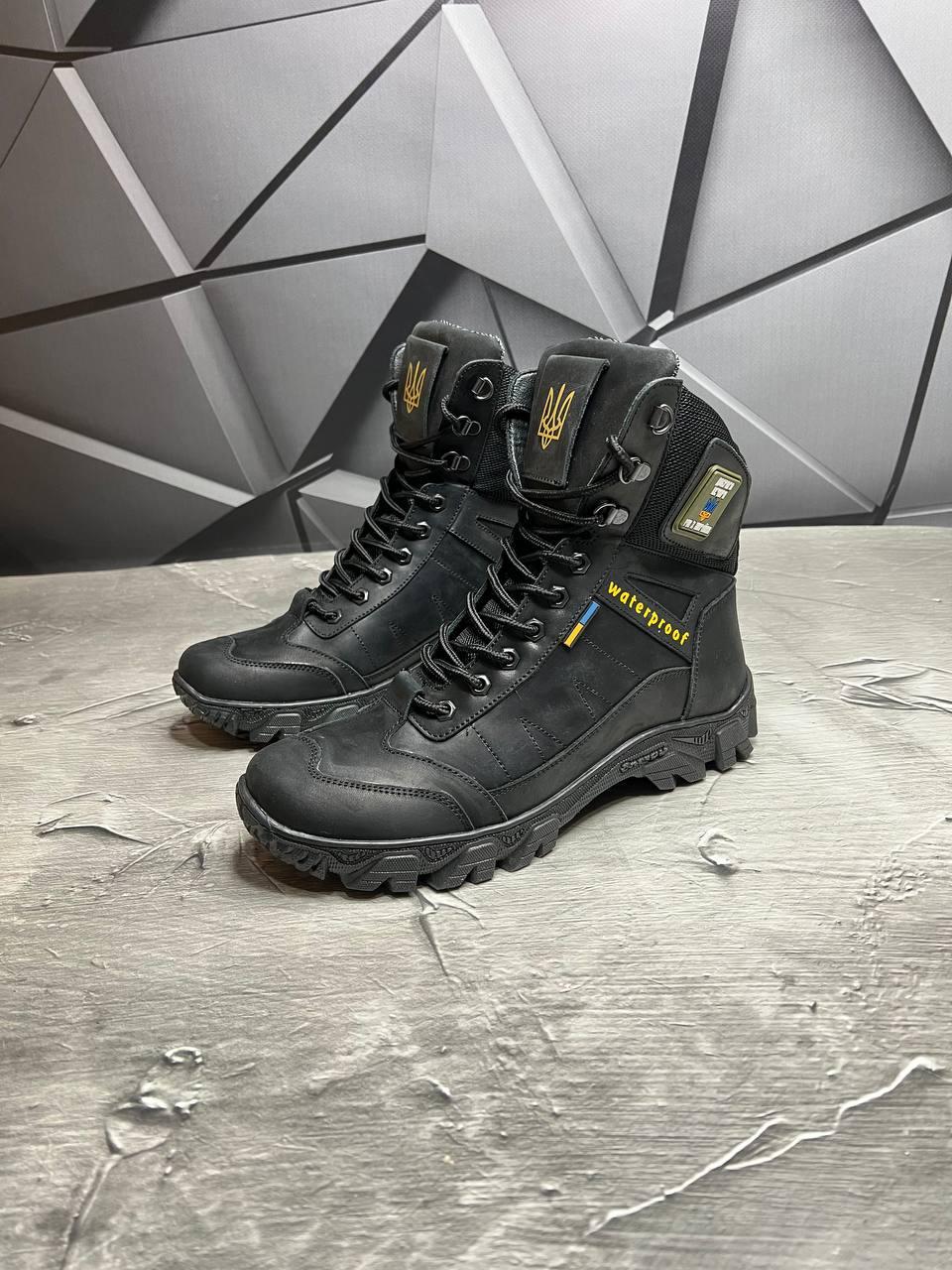 Берці чоловічі із натурального нубука демісезонні р. 40 Чорний