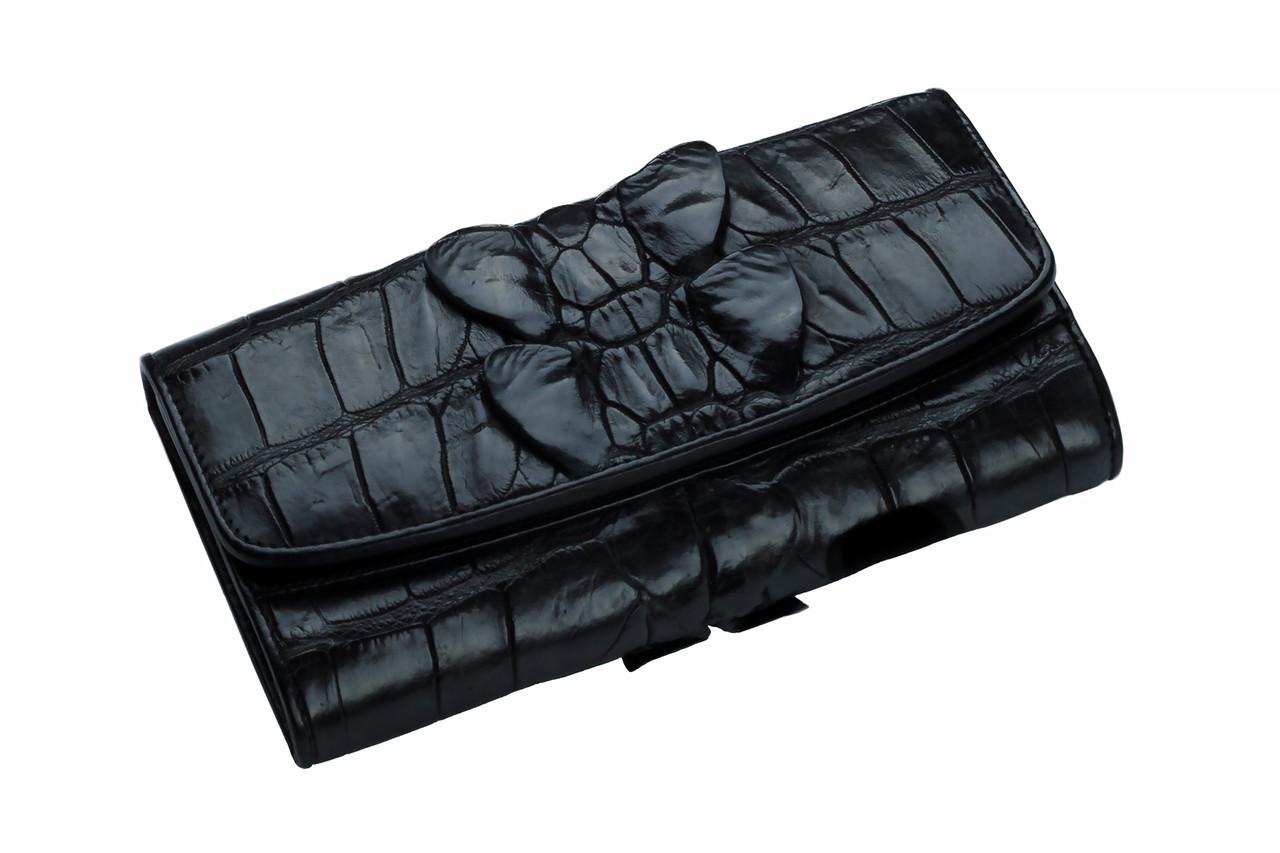 Кошелек из кожи крокодила Ekzotic Leather Черный