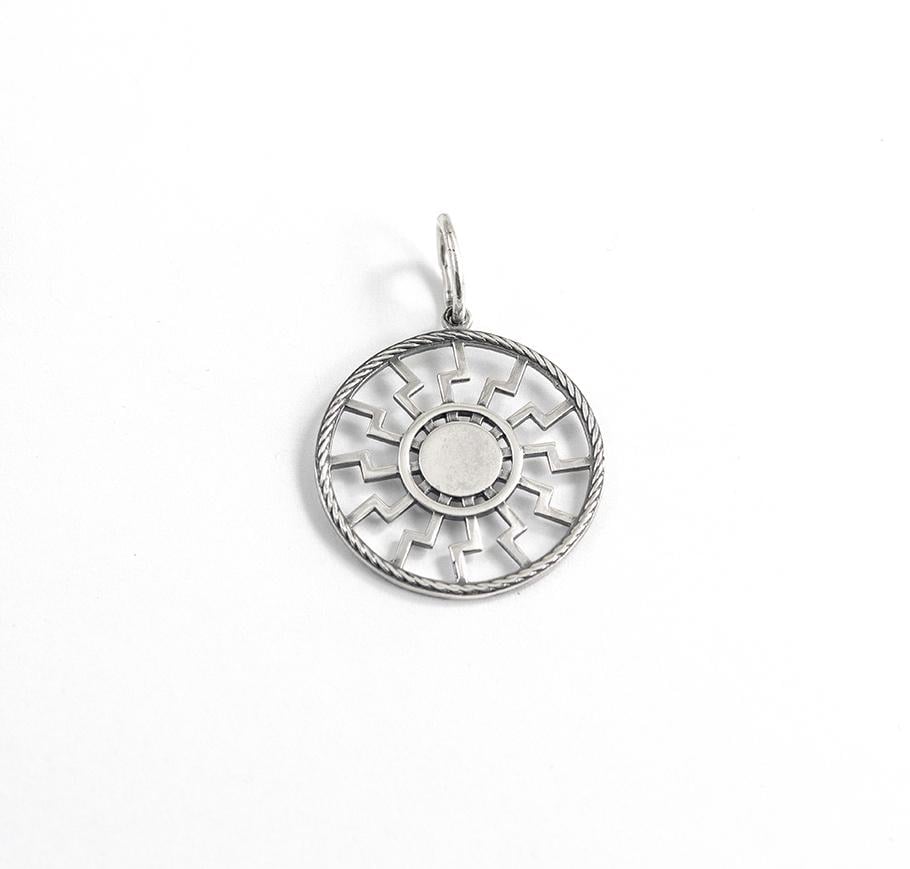 Кулон оберег Maxi Silver 2420 Черное солнце (82420)