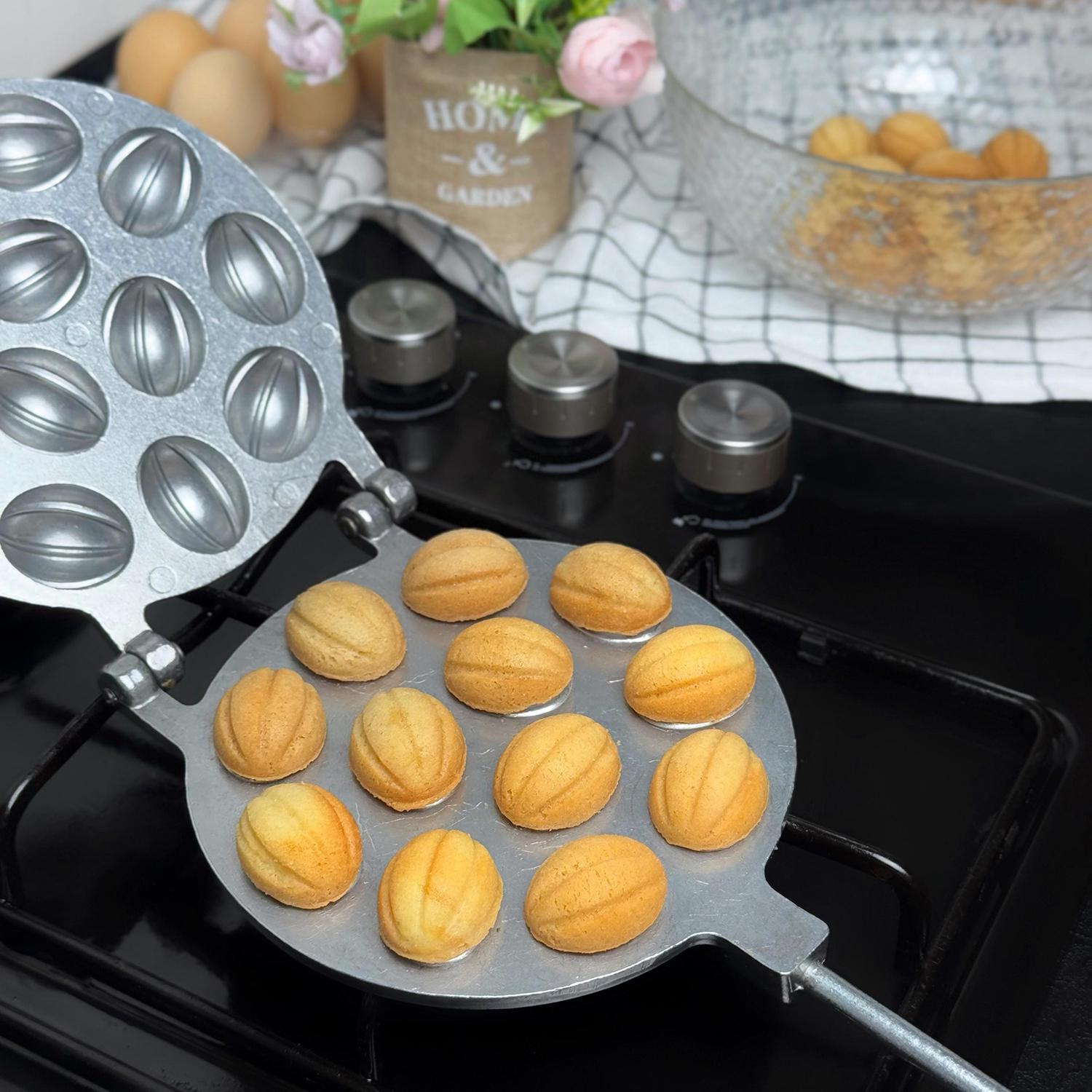 Форма для выпекания орешков ХЕАЗ на 12 половинок орехов со съемными ручками (87441) - фото 42 Форма для выпекания орешков ХЕАЗ на 12 половинок орехов со съемными ручками (87441) - фото 42