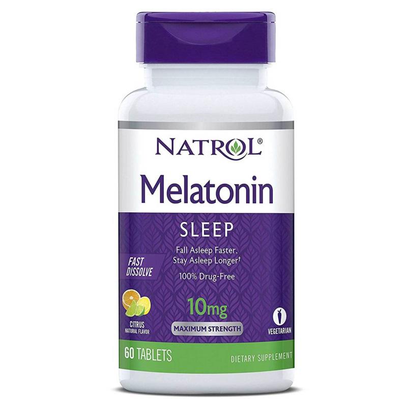 Натуральна добавка Natrol Melatonin 10mg Fast Dissolve 60 таб. Цитрус (3570V6744)