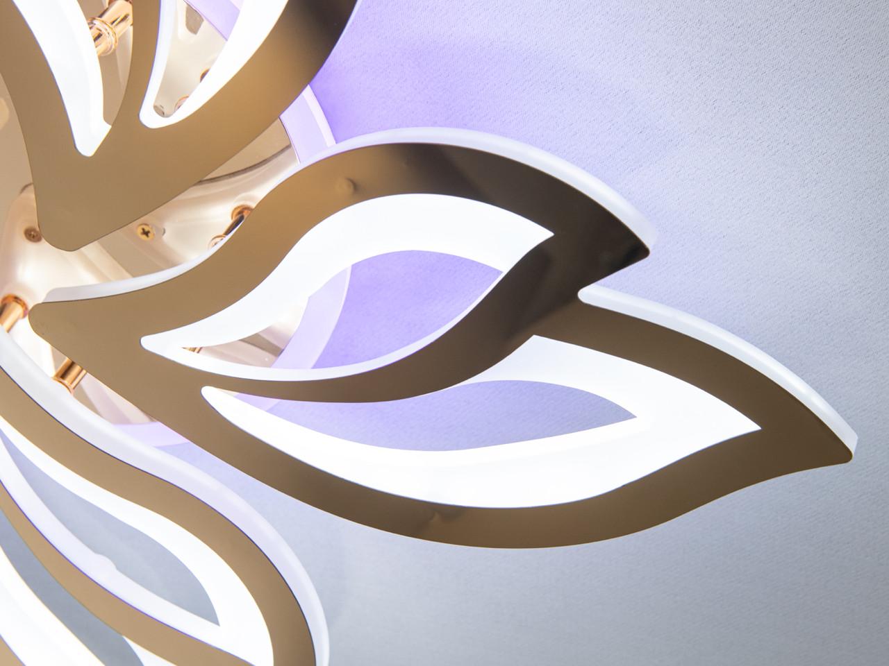 Люстра LED в гостиную с пультом 8165-5G-LS 80W Золотой (2498055995) - фото 5