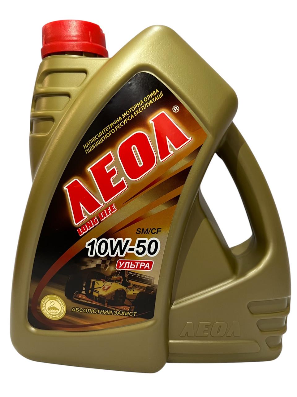 Моторна олива Леол Ультра 10W-50 SN/SM/CF 4 л (2626044113) Моторна олива Леол Ультра 10W-50 SN/SM/CF 4 л (2626044113)