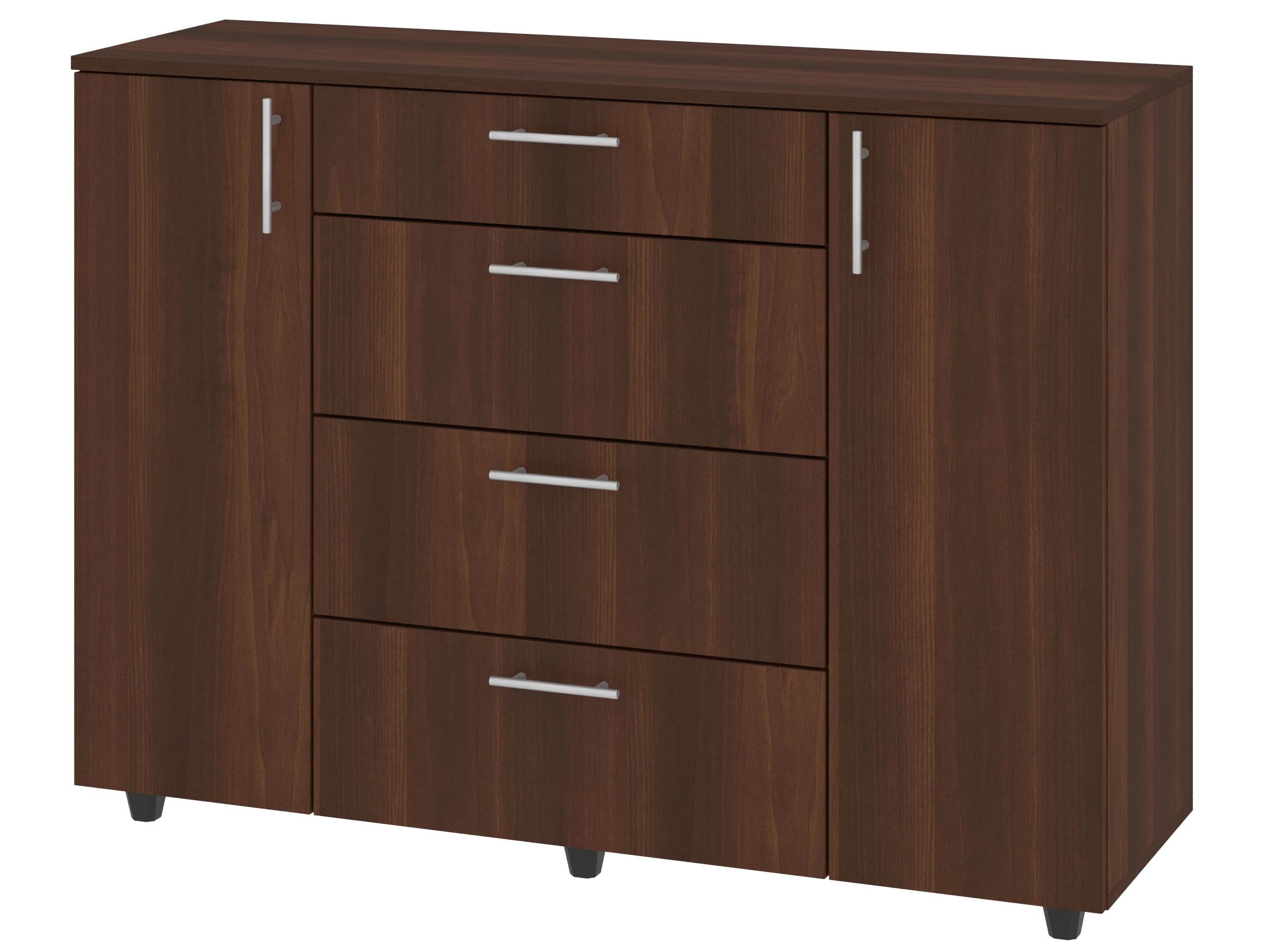 Комод с ящиками PEHOTIN Милана К-2+4 ДСП 120х38х87,4 см Орех (PN-100439)