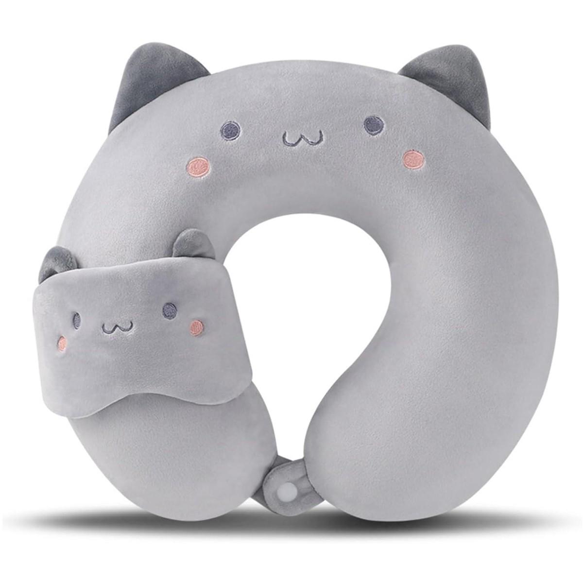 Подушка-подголовник для путешествий Koloco мягкая с повязкой на глаза (41082)