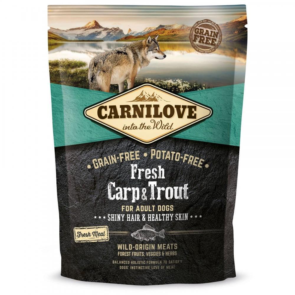 Корм сухой для взрослых собак всех пород Carnilove Fresh Carp&Trout рыба 1,5 кг (170871/527533)
