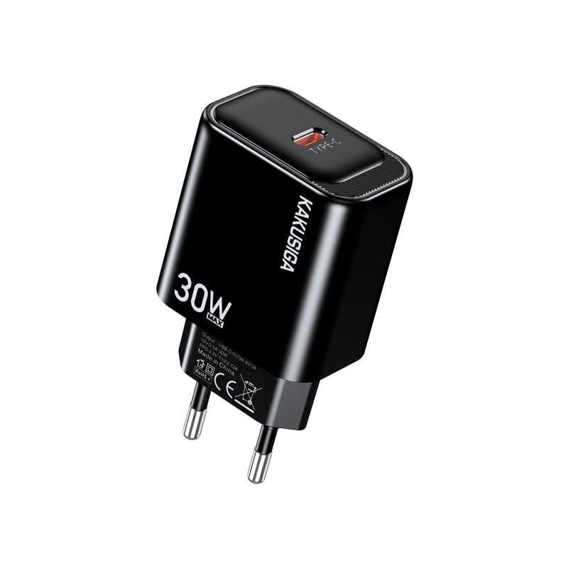 Мережевий зарядний пристрій Kakusiga KSC-1659 USB-C/30W Чорний (925218)