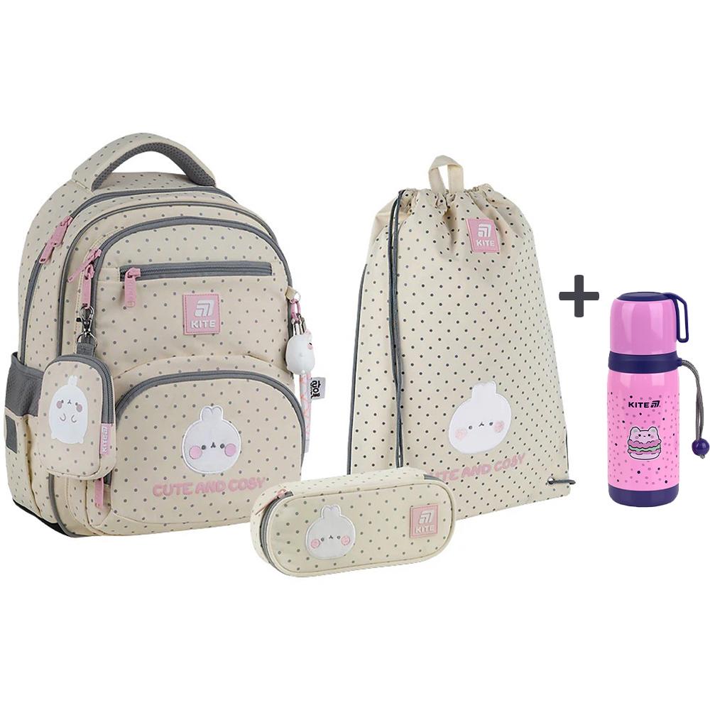 Шкільний набір KITE Education Molang рюкзак/пенал/сумка для взуття SET_ML25-773M) - фото 2 Шкільний набір KITE Education Molang рюкзак/пенал/сумка для взуття SET_ML25-773M) - фото 2