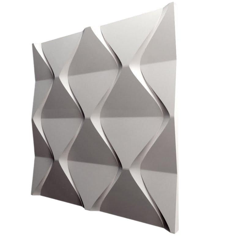 3D-панель гіпсова Пірамідка 500x500x25 мм Білий (30219218)