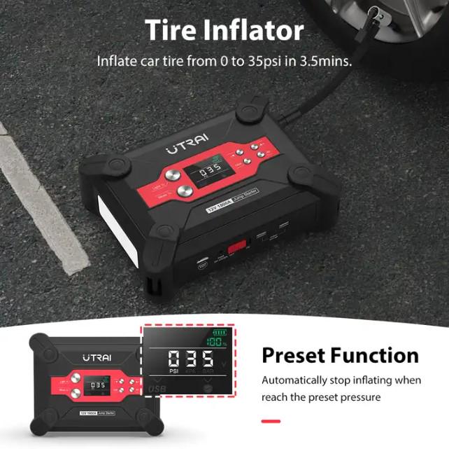 Пусковое устройство автомобильное Jump Starter UTRAI Jstar 6 4в1 1800A/24000 mAh - фото 7