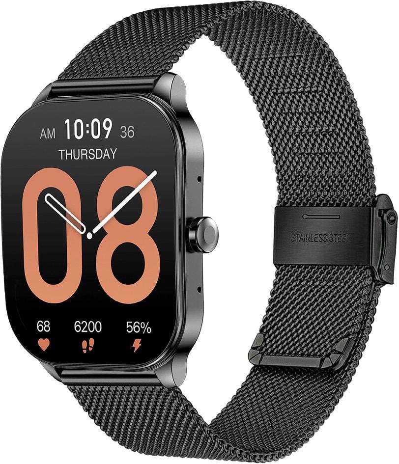 Ремешок металлический Rapid для смарт-часов Amazfit Pop 3S/3R Black (34472-2B)
