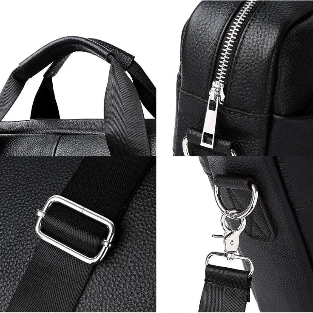 Портфель чоловічий Lorian з натуральної шкіри з відділенням для ноутбука Чорний (LR 251116-black) - фото 7 Портфель чоловічий Lorian з натуральної шкіри з відділенням для ноутбука Чорний (LR 251116-black) - фото 7