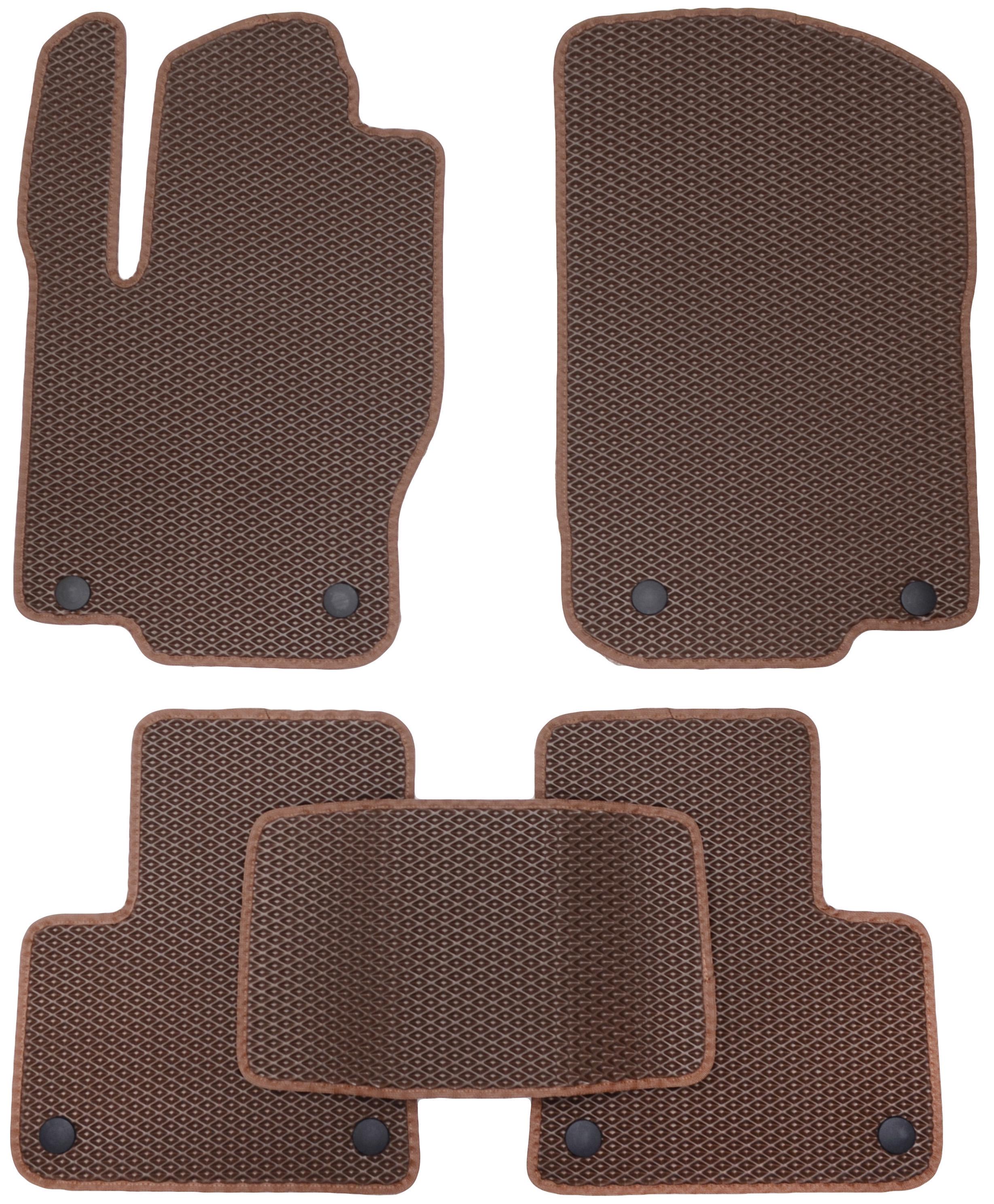 Коврики в салон для Mercedes ML-Class/GLE W166 '11-18 EVA-полимерные Kinetic Коричневый