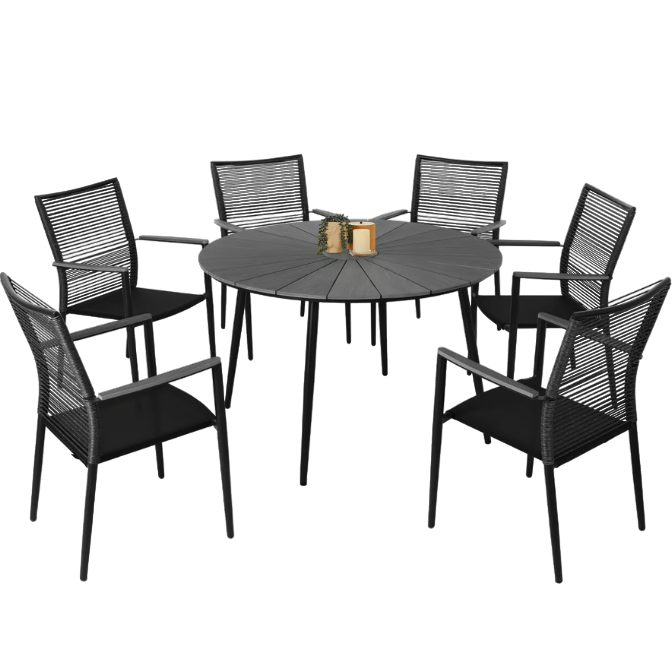 Комплект садовой мебели Di Volio Arona Черный/Серый (20495993)