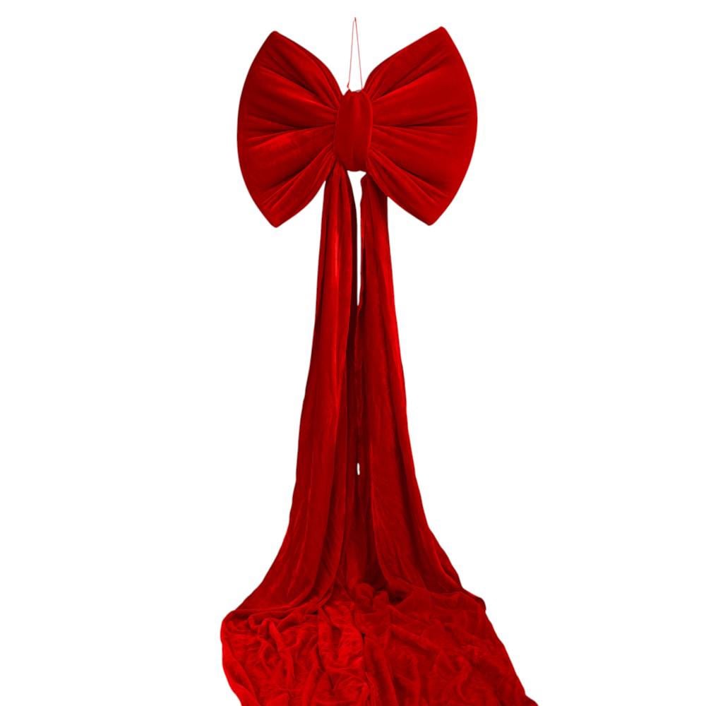 Бант оксамит 217 см Червоний (9276-001)