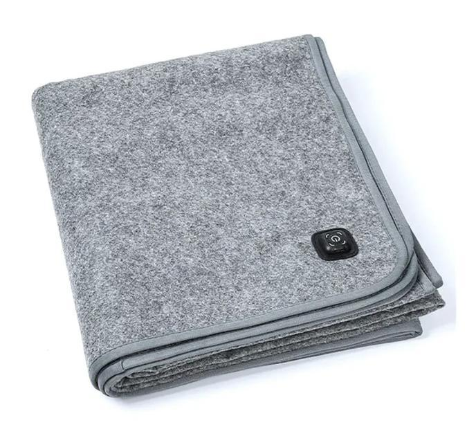 Електропростирадло з підігрівом від повербанка USB 160х80 см Сірий (22843135)