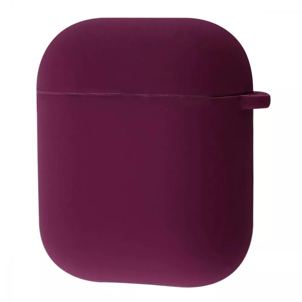 Чехол для наушников PRC Silicone Case Full for AirPods 1/2 Bordo (13968193)