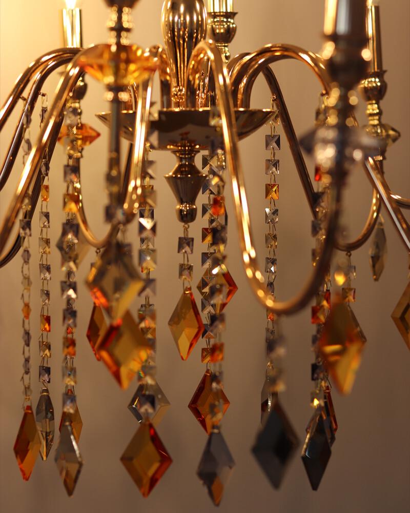 Люстра Edlin PL2416-12 Vanessa E14 12x12W IP20 Золотий (32205342) - фото 5 Люстра Edlin PL2416-12 Vanessa E14 12x12W IP20 Золотий (32205342) - фото 5