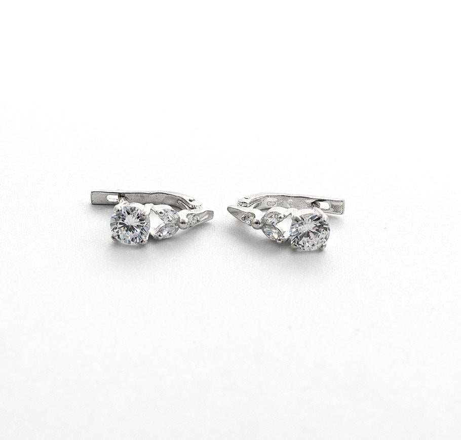 Серьги серебряные с цирконами Maxi Silver 8100 (88100)