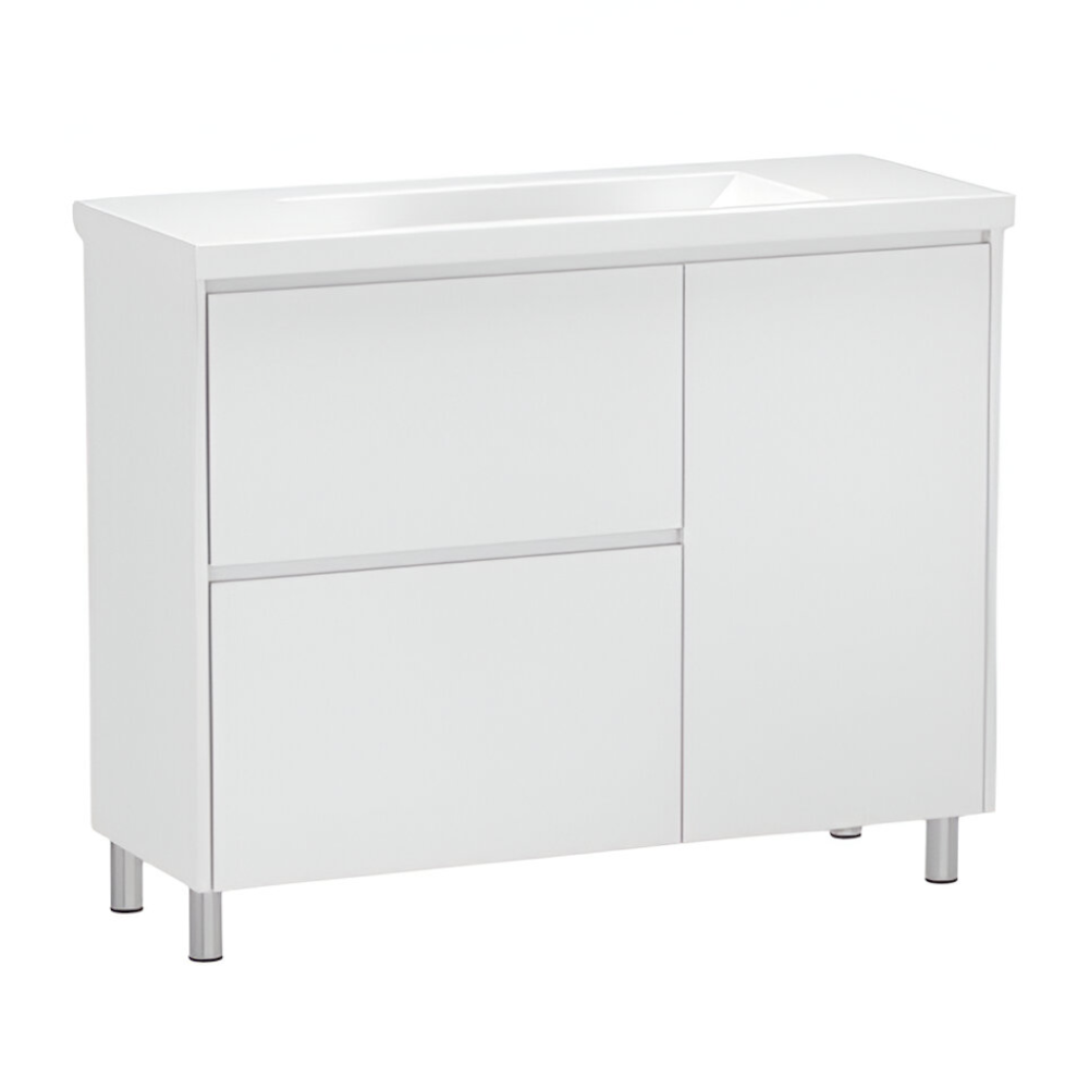 Тумба для ванной RJ Forma-XO 80x45 напольная с умывальником Como Белый (RJFU013-0180WHSET) Тумба для ванной RJ Forma-XO 80x45 напольная с умывальником Como Белый (RJFU013-0180WHSET)