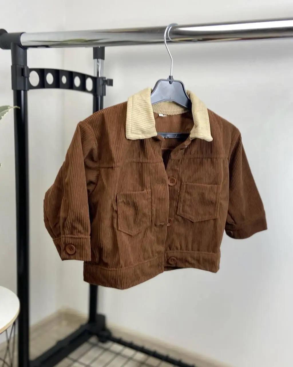 Рубашка детская 10 р. 100 Коричневый (31925801)