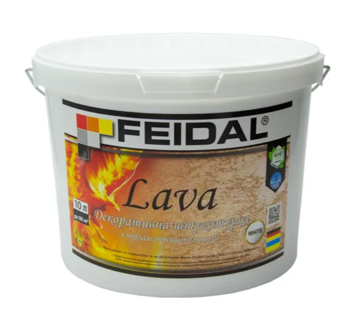 Краска декоративная акриловая Feidal Lava с перламутром база для внутренней отделки стен 10 л Белый (1815855484) - фото 1 Краска декоративная акриловая Feidal Lava с перламутром база для внутренней отделки стен 10 л Белый (1815855484) - фото 1