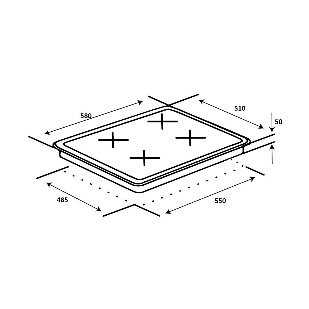 Варочная поверхность Ventolux CH 64 TC SL - фото 5 Варочная поверхность Ventolux CH 64 TC SL - фото 5