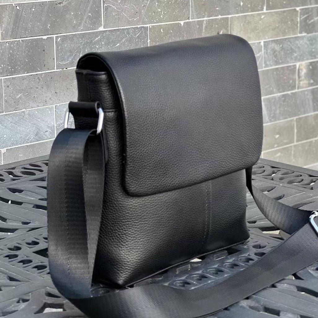 Сумка мужская Tiding Bag через плечо мягкая Черный (12977)