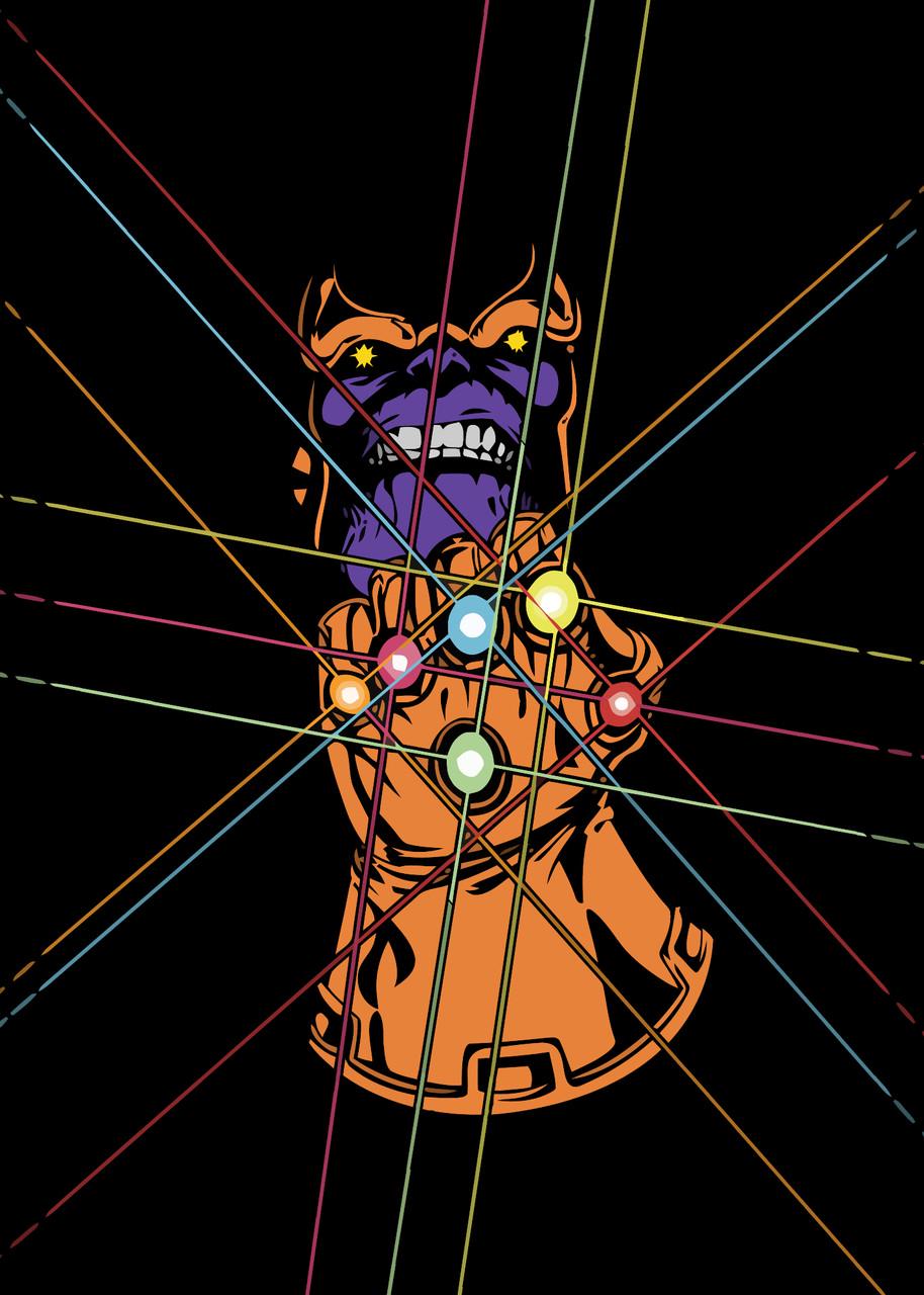 Картина постер Gee! Thanos Танос перчатка бесконечности 40х60 см TN.09.090